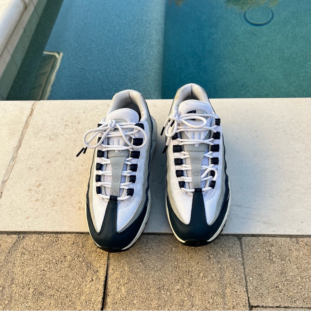 Nike Air max 97 White and Dark Blue Sneakers